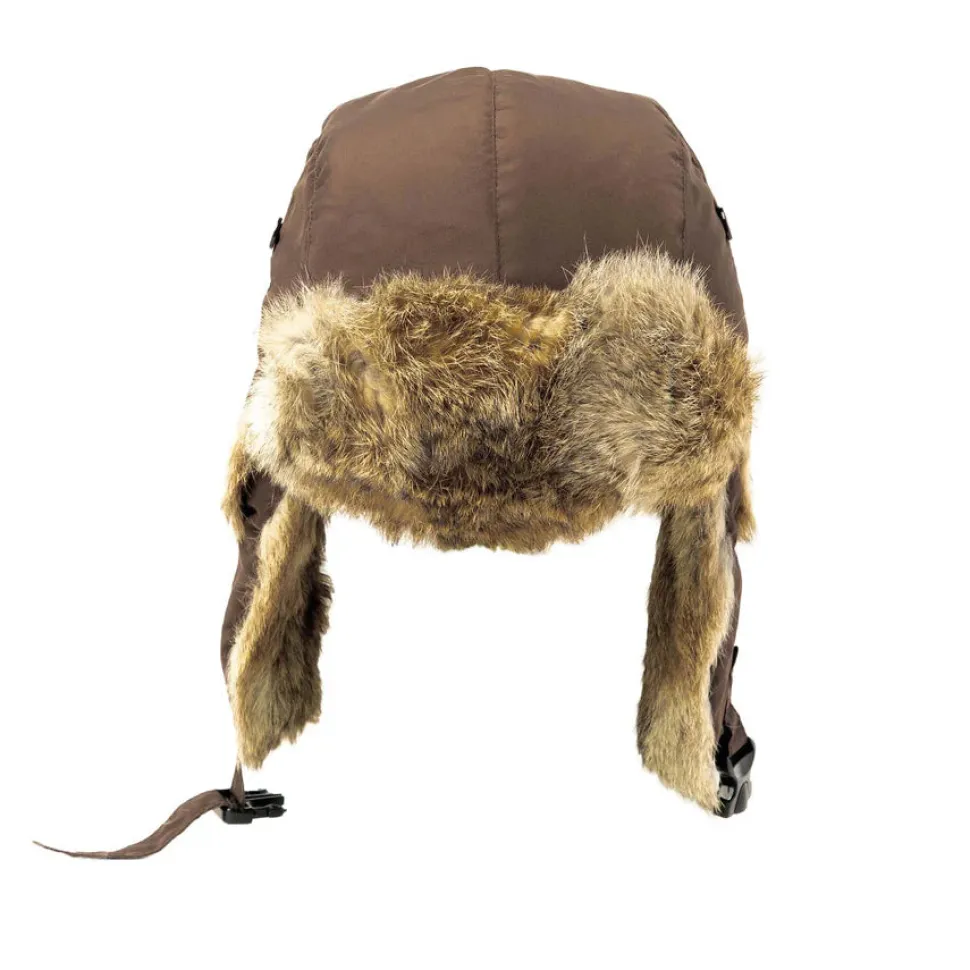 Aviator with Rabbit Trim - Brown/Natural