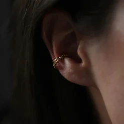 Beaded Ear Cuff - Gold