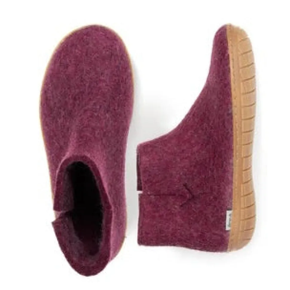 Boot with Honey Rubber - Cranberry