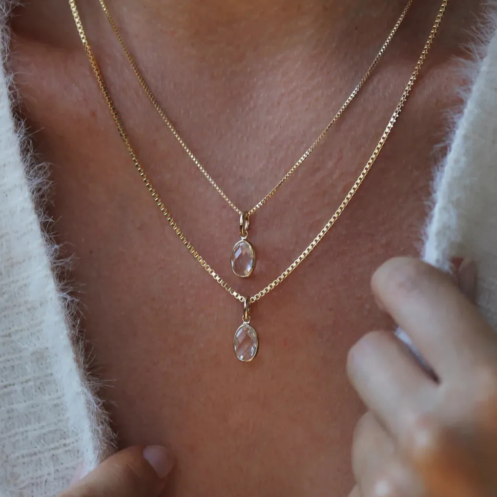 Evelyn Necklace - White Topaz
