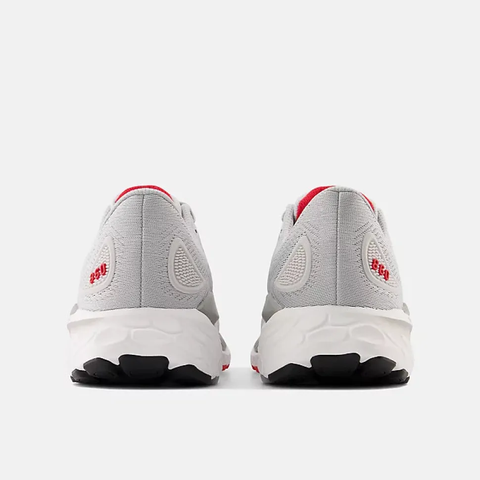 Fresh Foam 860v13 - Light Aluminum with True Red