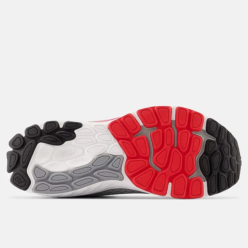 Fresh Foam 860v13 - Light Aluminum with True Red