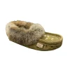 Fur Moccasin - Army Suede