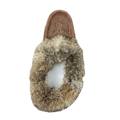 Fur Moccasin - Chocolate Suede