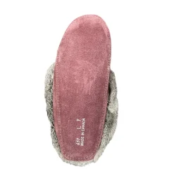Fur Moccasin - Plum Suede