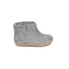 Junior Boot with Leather Sole - Grey