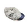 Kid's Fur Moccasin - Navy Suede