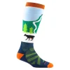 Kids Pow Cow Ski & Snowboard Sock - Green
