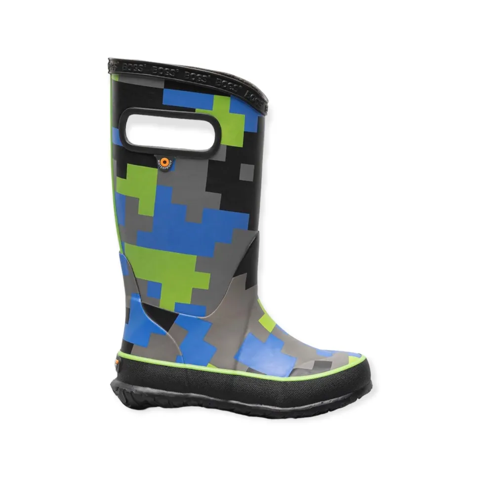 Rainboot Big Camo - Black and Green