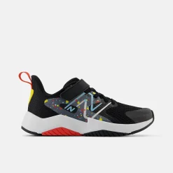 Rave Run v2 Bungee Lace with Top Strap - Black with Blast Red
