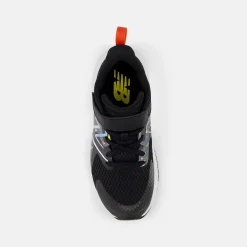 Rave Run v2 Bungee Lace with Top Strap - Black with Blast Red