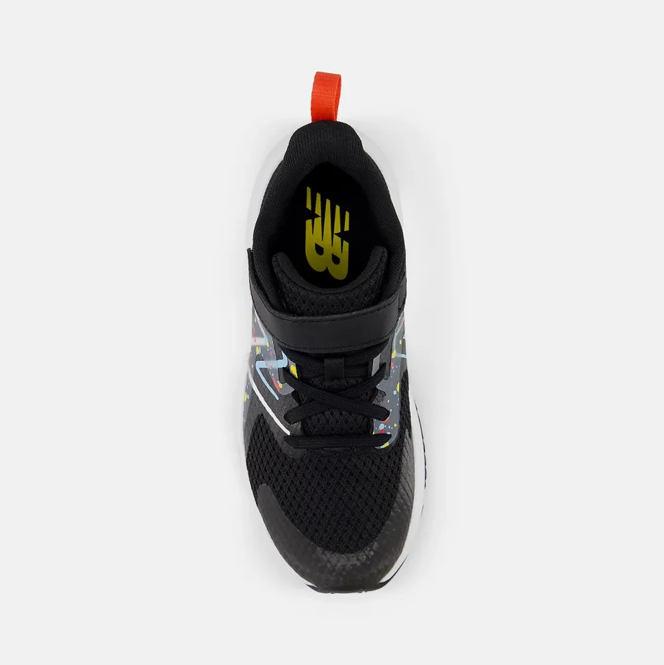 Rave Run v2 Bungee Lace with Top Strap - Black with Blast Red