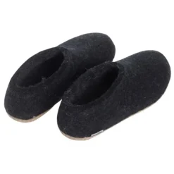 Shoe with Leather Sole - Charcoal