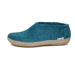 Shoe with Leather Sole - Petrol