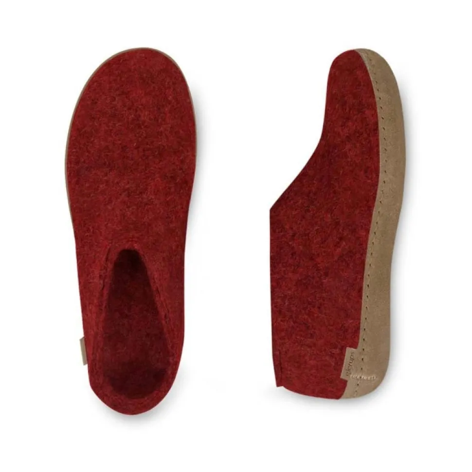 Shoe with Leather Sole - Red