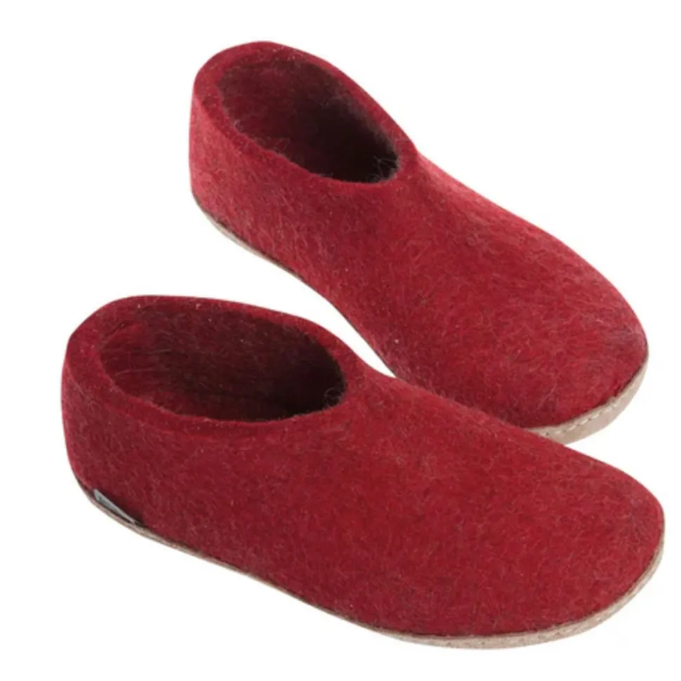 Shoe with Leather Sole - Red