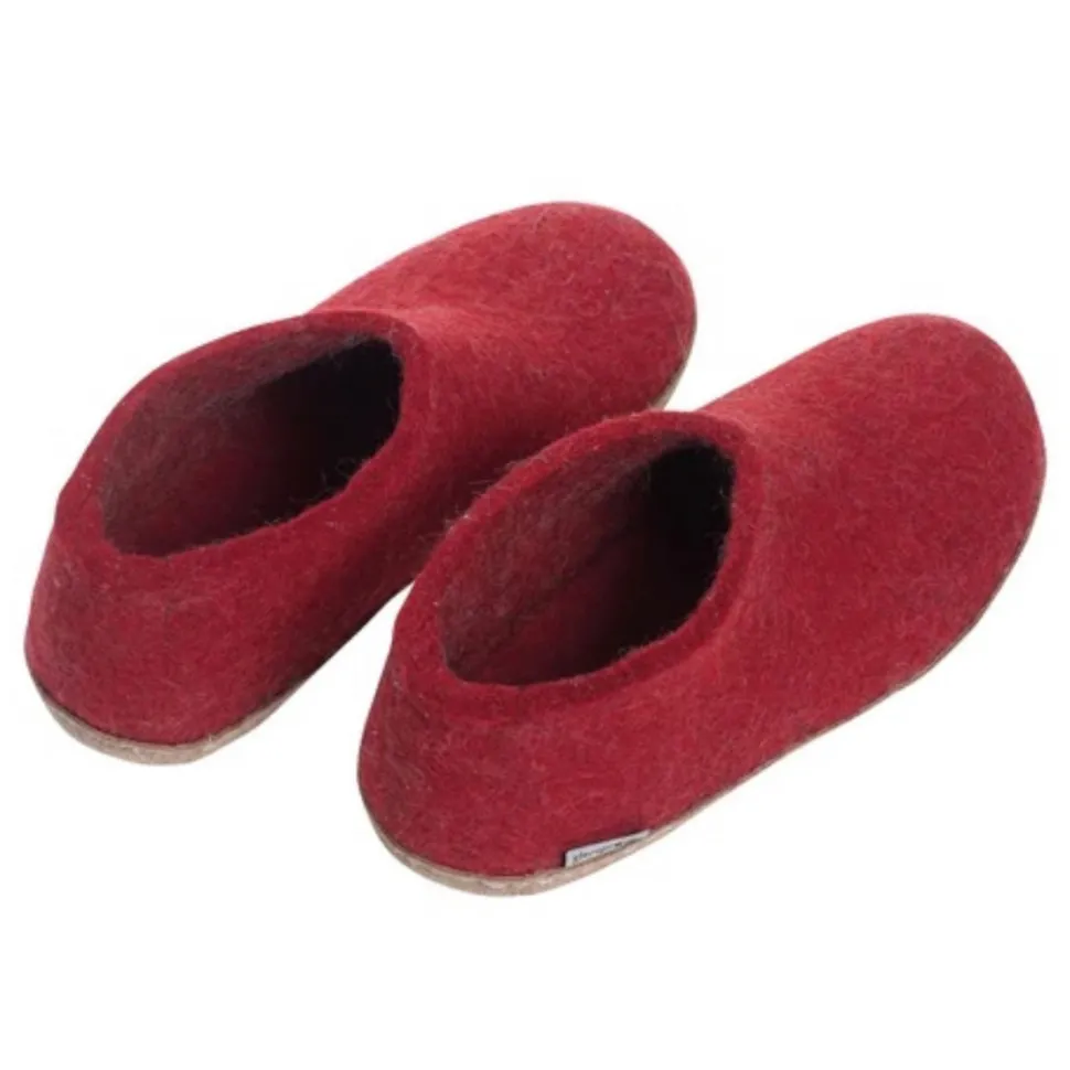 Shoe with Leather Sole - Red