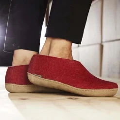Shoe with Leather Sole - Red