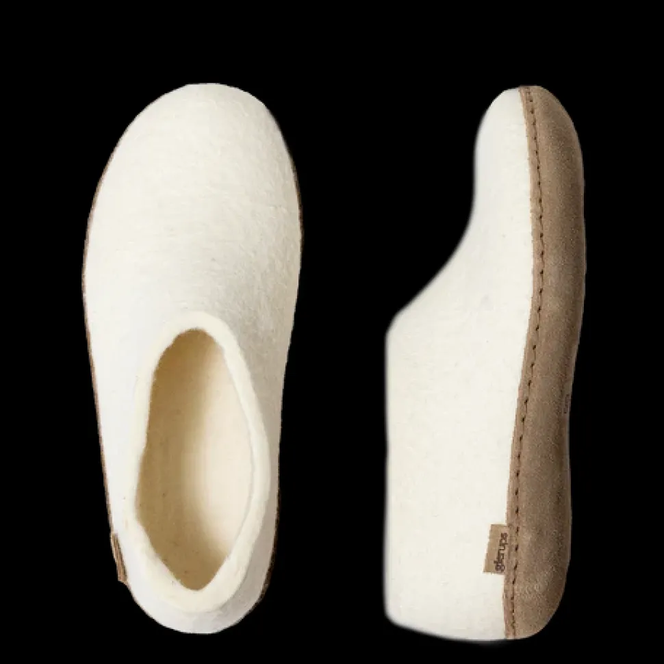 Shoe with Leather Sole - White