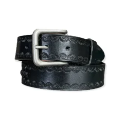 Silver Wolf Belt - Black