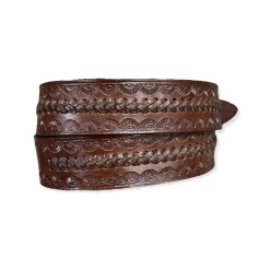 Silver Wolf Belt - Dark Brown