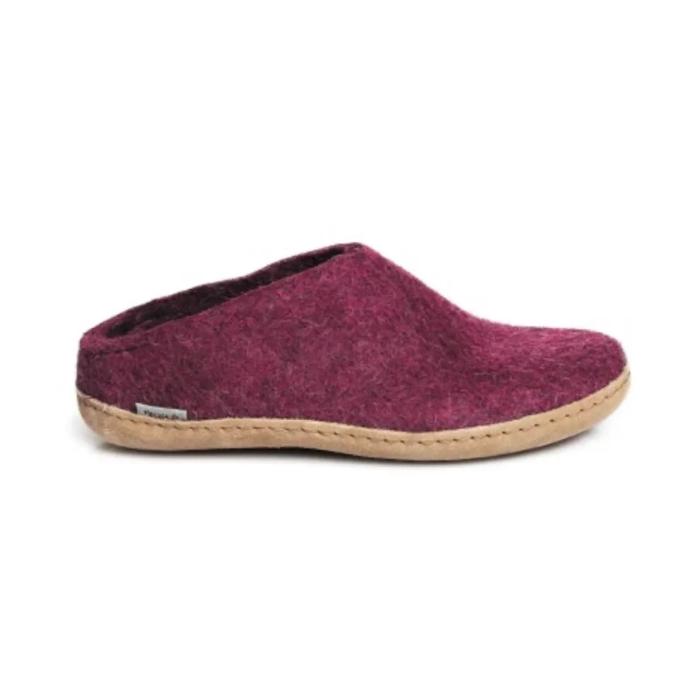 Slip-on with Leather Sole - Cranberry