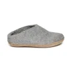 Slip-on with Leather Sole - Grey