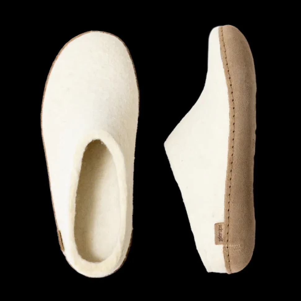 Slip-on with Leather Sole - White
