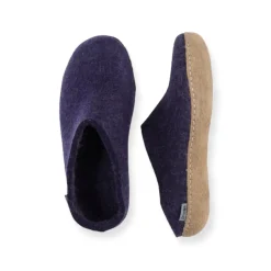 Slip-on with Leather Sole - Purple