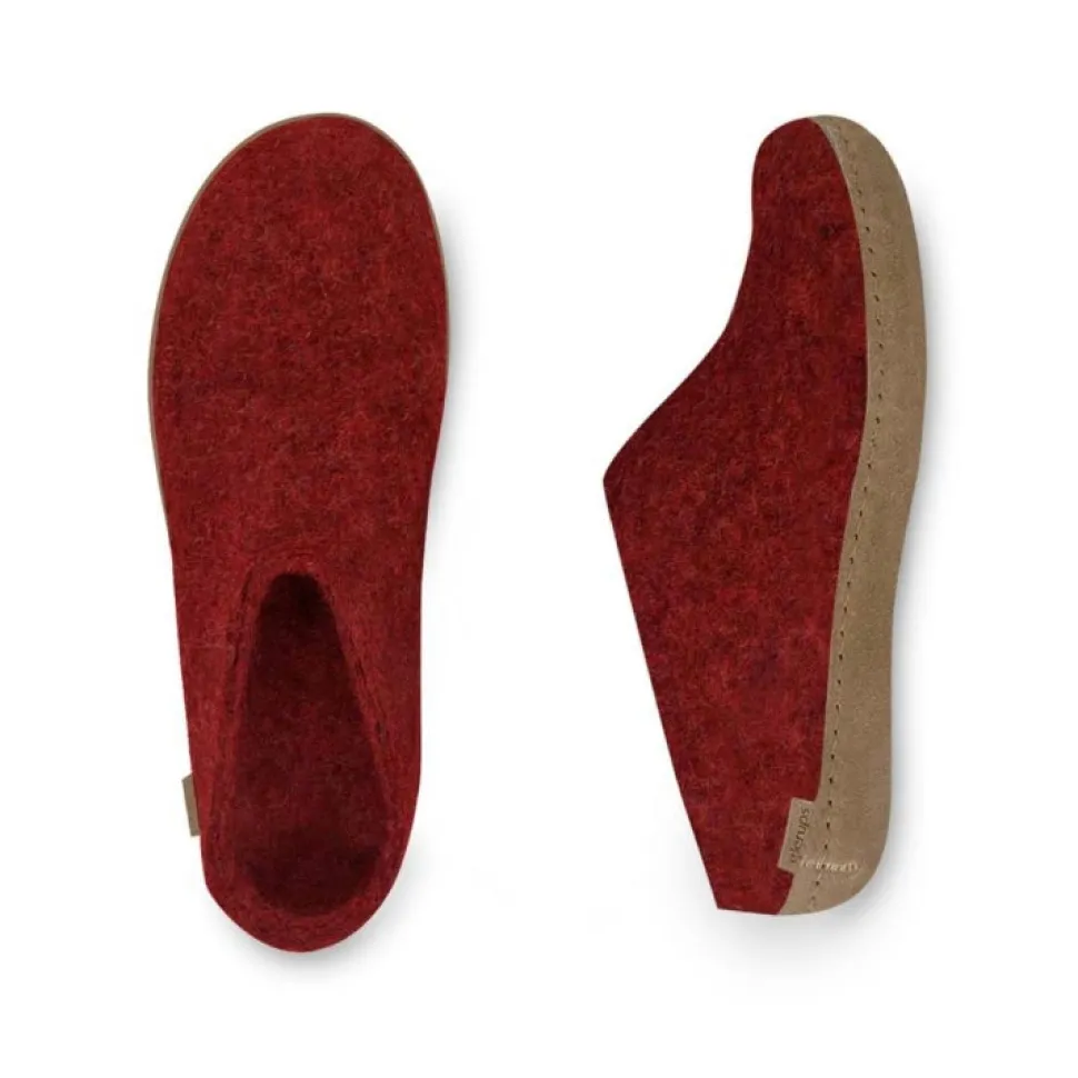 Slip-on with Leather Sole - Red
