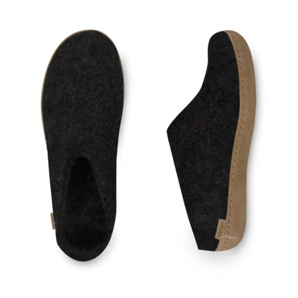 Slip-on with Leather Sole - Charcoal