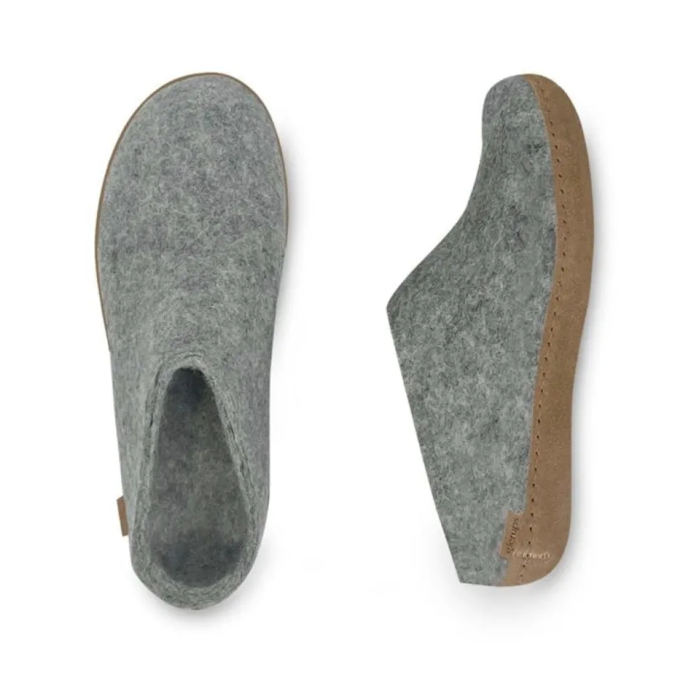 Slip-on with Leather Sole - Grey