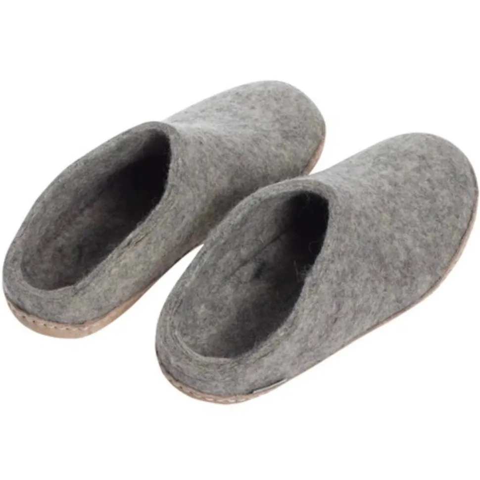 Slip-on with Leather Sole - Grey