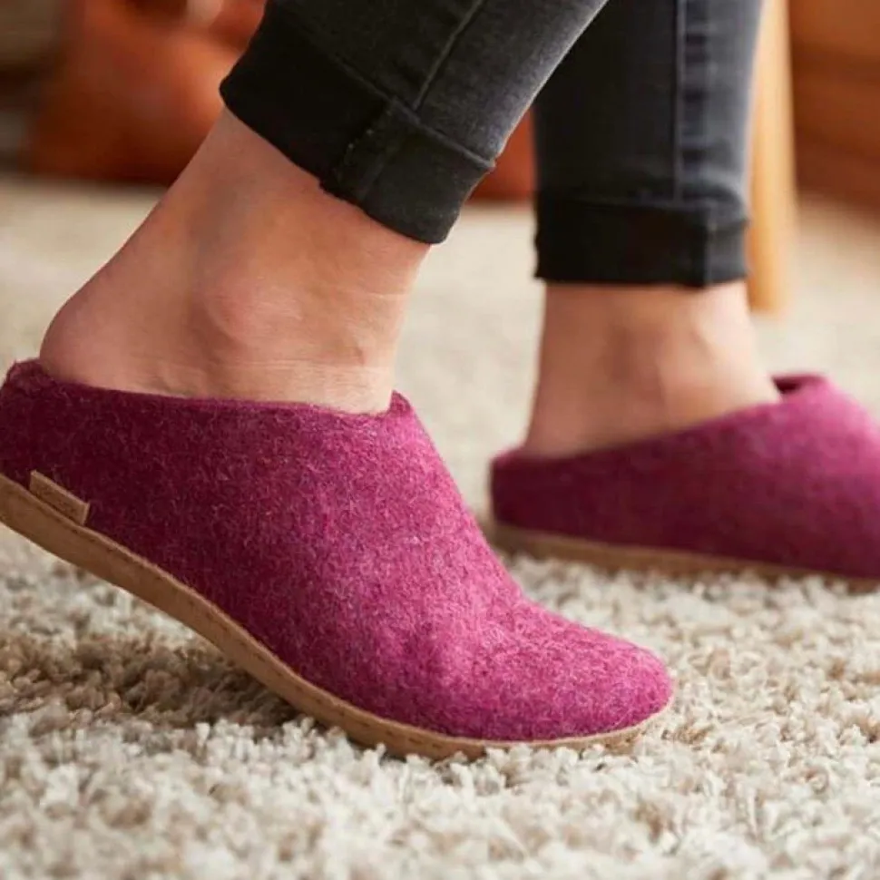 Slip-on with Leather Sole - Cranberry