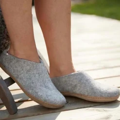 Slip-on with Leather Sole - Grey
