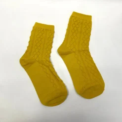 Solid Argyle Crew Sock - Yellow